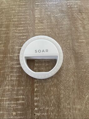SOAR White Clip-On Selfie Ring Light, Battery Not Included